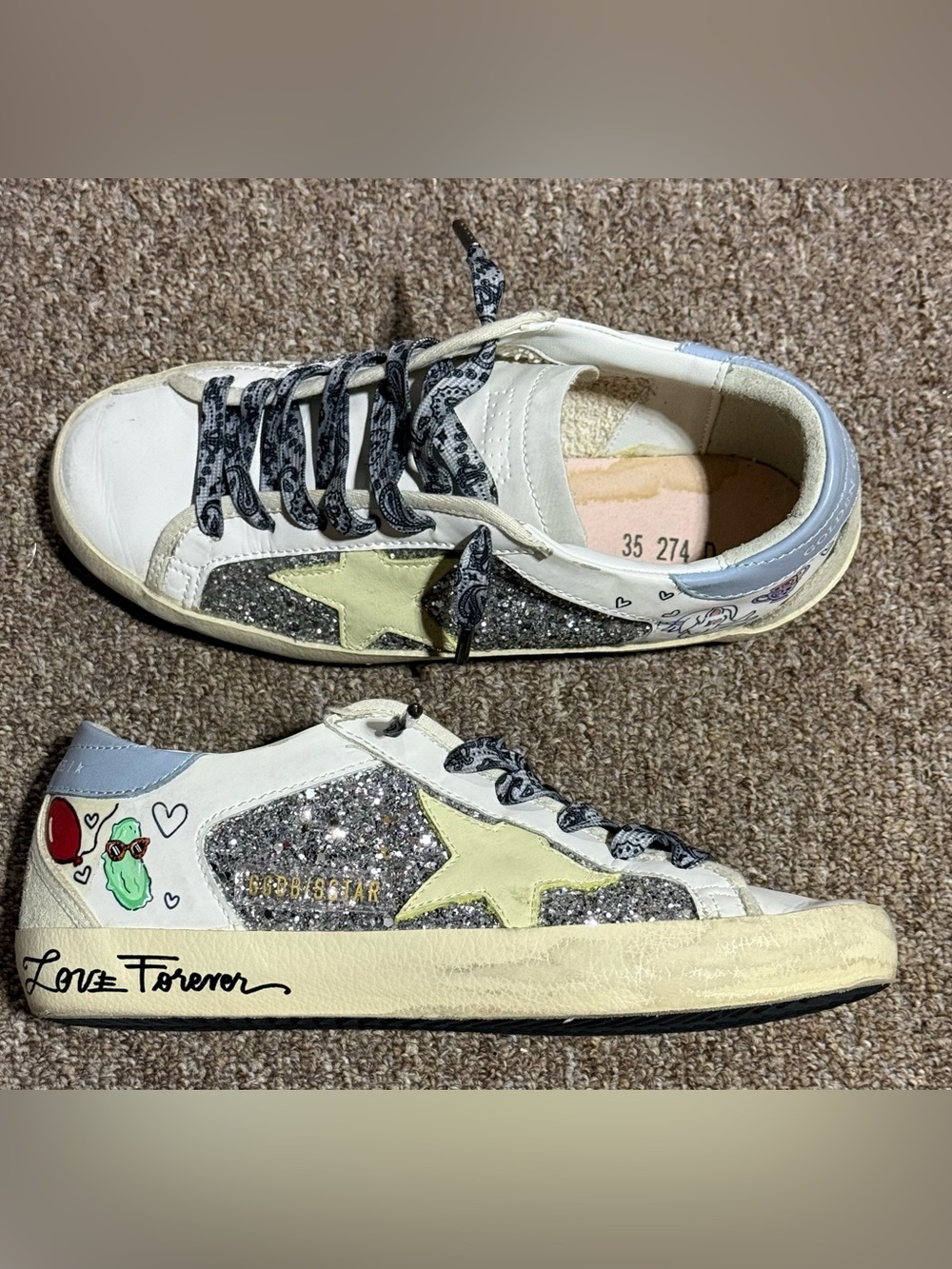 Golden Goose Super Star Sneakers Shoes 35 - Picture 1 of 8